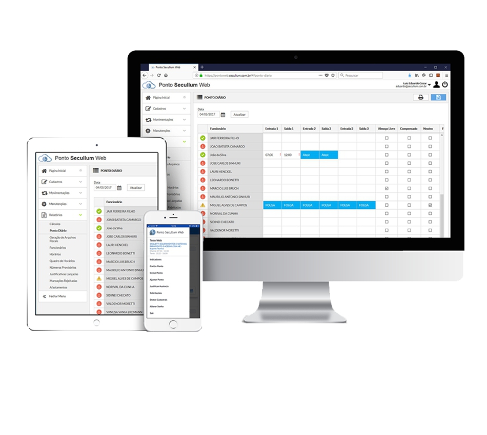 sistema de controle de ponto web