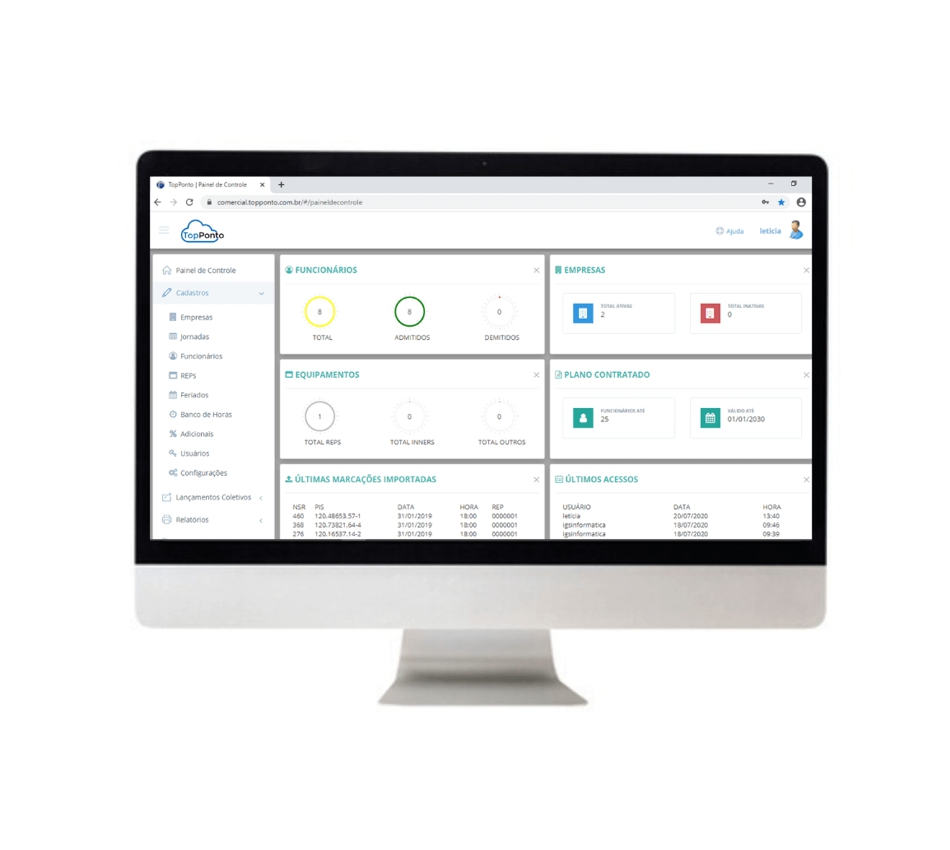 sistema de controle de ponto web